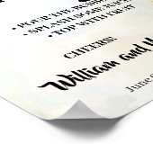 Poster Panneau de mariage de fête prénuptiale de bar de M (Coin)