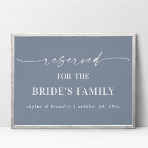 Poster Panneau de mariage de la famille de la mariée rése