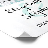 Poster Panneau de mariage de la forêt enchantée enneigée  (Coin)