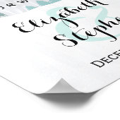 Poster Panneau de mariage de pays des merveilles de neige (Coin)