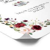 Poster Panneau de mariage de photobooth à feuilles d'or d (Coin)