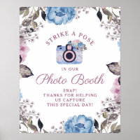 Panneau de mariage de photomaton floral Charme Par