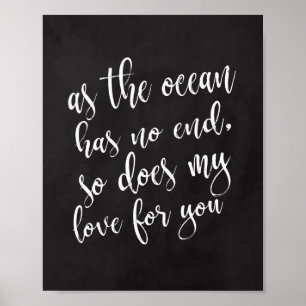 Poster Panneau de mariage de plage 8x10 sur le thème 'Com