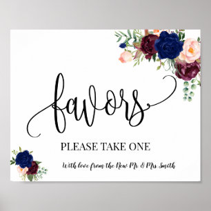 Poster Panneau de mariage de réception de mariage bohème