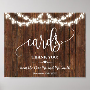 Poster Panneau de mariage de Shower Mariage occidental Ca