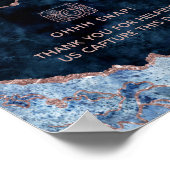 Poster Panneau de mariage de stand photo d'agate de rose  (Coin)