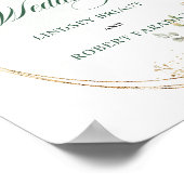 Poster Panneau de mariage de table Bohemian Greenery Gold (Coin)