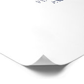 Poster Panneau de mariage débranché - Typographie (Bleu P (Coin)