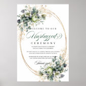 Poster Panneau de mariage débranché Vert sauge (Devant)