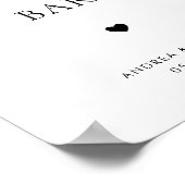 Poster Panneau de mariage d'hiver Heart Script Hot Cocoa  (Coin)