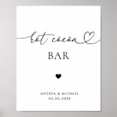 Poster Panneau de mariage d'hiver Heart Script Hot Cocoa  (Devant)
