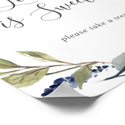 Poster Panneau de mariage doux de verdure d'automne (Coin)