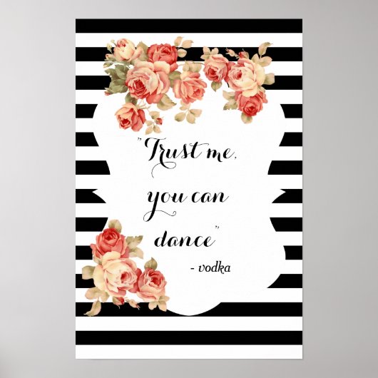 Poster Panneau de mariage drôle 'Vous pouvez danser' (Devant)