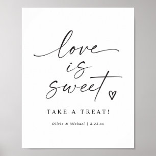 Poster Panneau de mariage écriture manuscrite moderne Lov