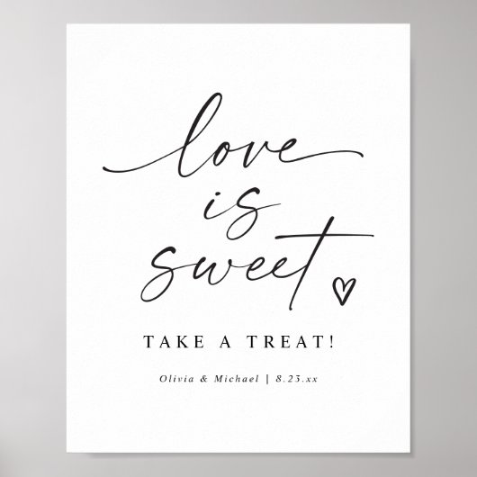 Poster Panneau de mariage écriture manuscrite moderne Lov (Devant)