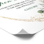 Poster Panneau de mariage élégant Boho Eucalyptus Open Ba (Coin)