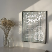 Poster Panneau de mariage en bois "Choisissez un siège, p