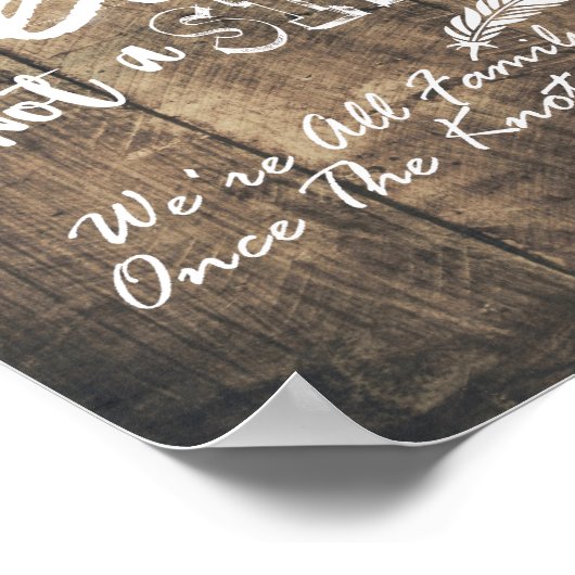 Poster Panneau de mariage en bois floral Choisissez un si (Coin)