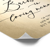 Poster Panneau de mariage en calligraphie À la mémoire de (Coin)