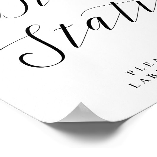 Poster Panneau de mariage en écriture calligraphique Drin (Coin)