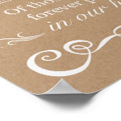 Poster Panneau de mariage – En mémoire affectueuse Pannea (Coin)