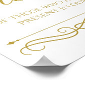 Poster Panneau de mariage en mémoire aimante en calligrap (Coin)