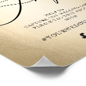 Poster Panneau de mariage en or, écriture calligraphique, (Coin)