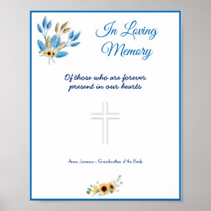 Poster Panneau de mariage en souvenir affectueux