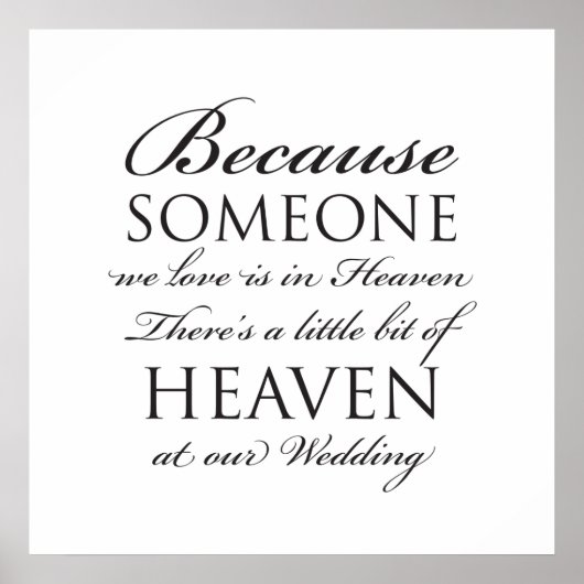 Poster Panneau de mariage en souvenir d'impression en mém (Devant)