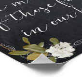 Poster Panneau de mariage en souvenir fleur ivorienne (Coin)