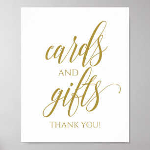 Poster Panneau de mariage en typographie Cartes & Cadeaux