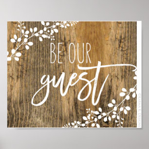 Poster Panneau de mariage et de maison Soyez notre invité