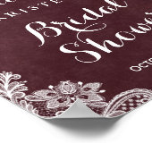 Poster Panneau de Mariage Fleuris Bourguignons avec Guirl (Coin)