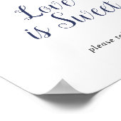 Poster Panneau de mariage Fleurs blanches classiques L'am (Coin)