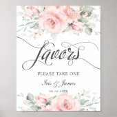 Poster Panneau de Mariage Fleurs de Douceur Verte (Devant)