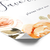 Poster Panneau de Mariage Fleurs de Terre Rustique (Coin)