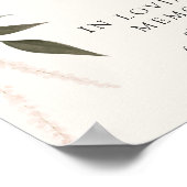 Poster Panneau de mariage floral élégant en prune 'En sou (Coin)