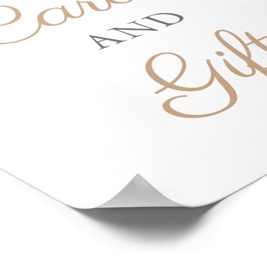 Poster Panneau de mariage Foliage Jungle Cartes et Cadeau (Coin)