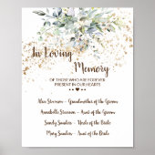 Poster Panneau de mariage Herbal et verdure En souvenir a (Devant)