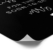 Poster Panneau de mariage JOVI Black Edgy Devinez combien (Coin)