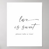 Poster Panneau de mariage Love Is Sweet écriture moderne (Devant)