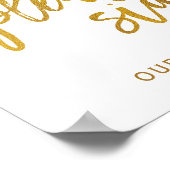 Poster Panneau de mariage "Merci de signer" Typographie | (Coin)