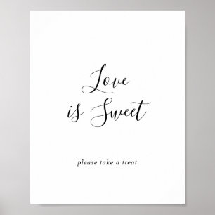 Poster Panneau de mariage Minimaliste Love Is Sweet