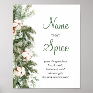 Poster Panneau de Mariage 'Nommez cette Épice' Thème Pin 