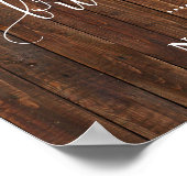 Poster Panneau de mariage occidental de douche de mariée (Coin)