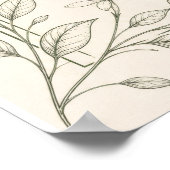 Poster Panneau de mariage Olive Botanical Sparkler Send-O (Coin)