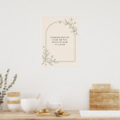 Poster Panneau de mariage Olive Botanical Sparkler Send-O (Cuisine)