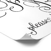 Poster Panneau de mariage - Panneau de bar ouvert- (Coin)