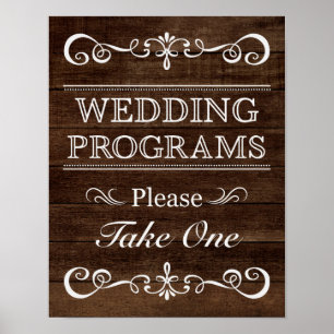 Poster Panneau de mariage – Panneau de programme de maria