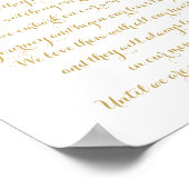 Poster Panneau de mariage personnalisé en or (Coin)